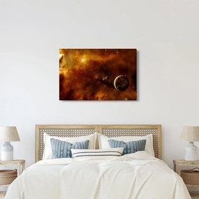 Tablou - Planete cu nebuloasă (90x60 cm)