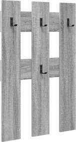 vidaXL Răcător de paltoane montat pe perete Gri Sonoma 65 x 3 x 100 cm