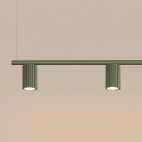 Sollux SL.2714 - Lustră suspendată pe cablu KARBON 4xGU10/10W/230V verde