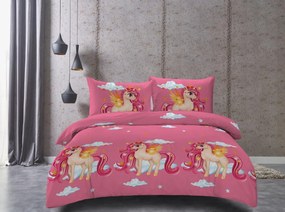 Lenjerie de pat pentru copii KONIK roz Dimensiune lenjerie de pat: 2 buc 70 x 80 cm | 160 x 200 cm