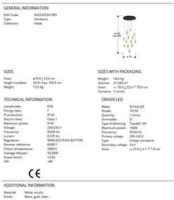 Lustra LED suspendata design elegant Iliada 13L