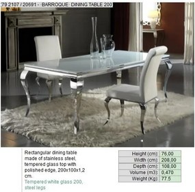 Masa moderna,dim.208x108cm, -Dinning table- Barroque 792107/20691