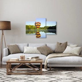 Tablou cu balon cu aer cald pe un lac (90x60 cm)