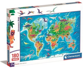 Dinozaur Map Puzzle Clementoni, 180 de piese