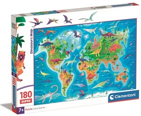 Dinozaur Map Puzzle Clementoni, 180 de piese