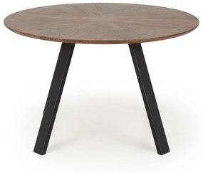 Masa rotunda Danilo nuc/negru ø120/h74 cm