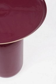 Masuta de cafea burgundy/auriu din metal, ∅ 40,5 cm, Nalima Bizzotto