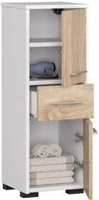 Dulap de baie Farid TYP6 (Alb + Stejar sonoma). 1069538