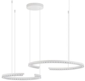 Lustra circulara aluminiu alb GREAMY D-93cm