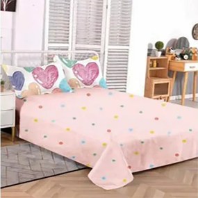 Lenjerie de pat 2 persoane, bumbac finet, 6 piese, 2 fete, SP814