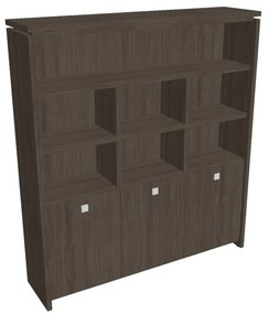 Dulap înalt Verno 188 x 46 x 210 cm, cu rafturi, stejar antracit