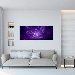 Tablou -abstracție violetă (120x50 cm), în 40 de alte dimensiuni noi