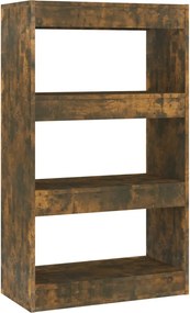 vidaXL Bibliotecă/Separator cameră, stejar fumuriu, 60x30x103 cm PAL