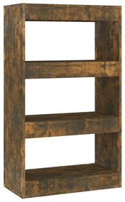 813602 vidaXL Bibliotecă/Separator cameră, stejar fumuriu, 60x30x103 cm PAL