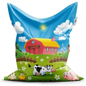 Sac de șezut Classic farm - pentru copii, colorat
