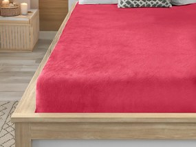 Cearsaf Cocolino microplus cu elastic SOFT 90x200 cm rosu