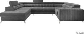 Colțar lemn masiv Formă U Extensibil Fabian 340x202cm Personalizabil - Vero 18