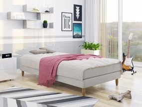 Pat de o persoană 120 cm Mac 1 (Gri deschis) (cu saltea). 1069996