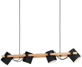 Eglo 43424 - Lustră pe cablu HORNWOOD 4xE27/28W/230V