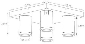 Spot LED dimabil Lucide 09930/20/31 TAYLOR 4xGU10/5W/230V IP44