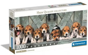Câine Beagles Puzzle panoramic Clementoni de 1000 de piese