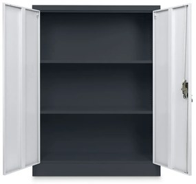 Dulap metalic universal mediu 90 x 40 x 120 cm, încuietoare cilindru, gri deschis - ral 7035