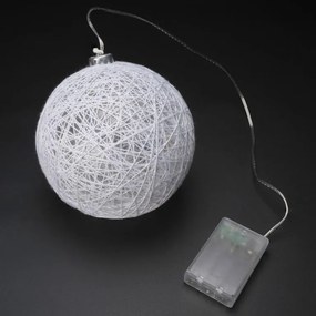 Set de 2 globuri decorate 40 LED, alb cald