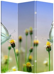 Paravan - Fluture pe floare (126x170 cm)