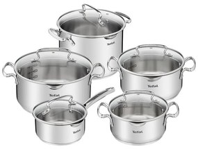 Set de vase pentru gătit 10 buc. din oțel inoxidabil DUETTO+ G719SA55 – Tefal