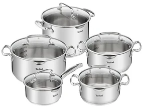 Set de vase pentru gătit 10 buc. din oțel inoxidabil DUETTO+ G719SA55 – Tefal