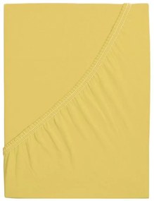 Cearsaf jersey din bumbac mako LUXORA 180x200 cm galben deschis
