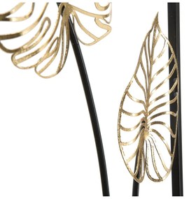 Decorațiune suspendată metalică Mauro Ferretti Luxy -A-, 31 x 90 cm, motive frunze