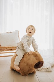 Jucarie gonflabila premium Wild  Soft Soft Bouncy Capybara ,   jucarie activa pentru interior, pompa inclusa