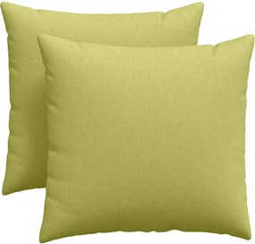 vidaXL Perne pentru canapea 2 pcs Verde deschis 45 x 45 cm țesătură
