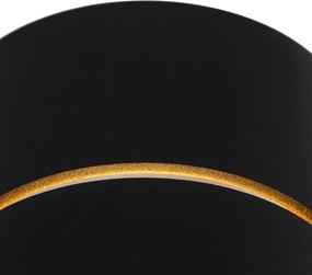 Lampa de perete inteligenta neagra cu interior auriu incluzand WiFi G9 - Ria