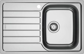 Chiuveta bucatarie inox Franke Spark 78x50 cm cu 1 cuva cu picurator stanga finisaj lucios