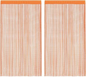 vidaXL Perdele șir 2 buc Portocaliu 100x250 cm