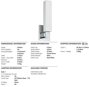 Aplica de perete design minimalist LIVINGSTON crom lustruit