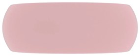 Chiuveta de baie lux roz mat 40x15 cm ceramica rotund matte pink