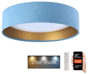 Plafonieră LED SMART GALAXY LED/24W/230V Wi-Fi Tuya albastru/auriu + telecomandă