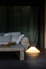 Lustra/Pendul portabil iluminat exterior decorativ SAIGON R55 gri/alb