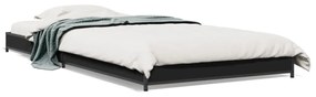 845186 vidaXL Cadru de pat, negru, 75x190 cm, lemn prelucrat și metal