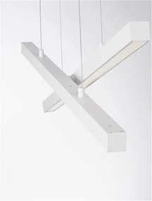 Lustra LED suspendata design modern X-LINE alba