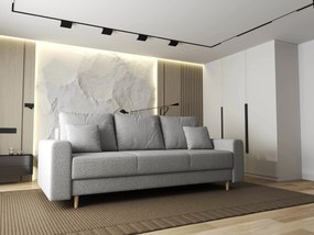 Canapea extensibilă dumonde cu ladă de depozitare si sezut confortabil din spuma high-density, Kronos Euphoria Dove 210x100 cm