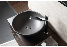 Chiuvetă gri închis rotundă din beton ø 44 cm Turf – Sapho