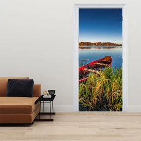 Fototapet pentru ușă - Barjă roșie (95x205cm)