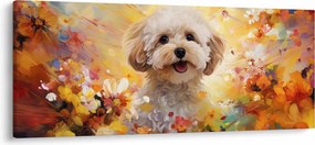 Tablou - Câine fericit (120x50 cm)