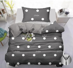 Lenjerie de pat din polybumbac CROWN POLY gri inchis Dimensiune lenjerie de pat: 70 x 90 cm | 140 x 200 cm