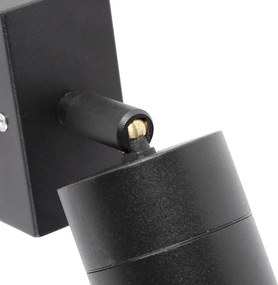 Lampă de perete exterioară neagră reglabilă IP44 - Solo
