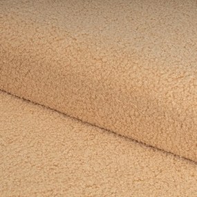 Taburet maro deschis cu tapițerie din țesătură bouclé Folding – Casa Selección